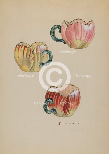 Tulip Cups, c. 1937. Creator: Robert Stewart.