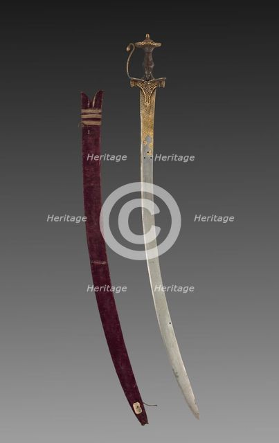 Tulwar sword, 1700s. Creator: Unknown.