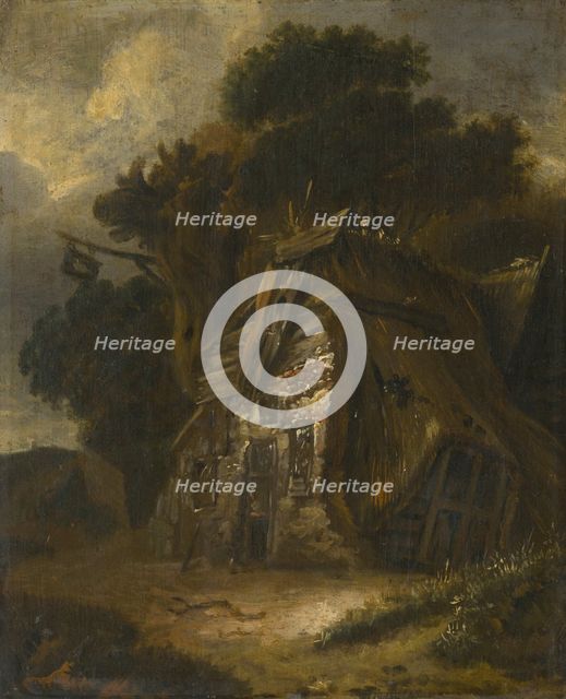 Tumbledown hut, 1660-1670. Creator: Follower of Cornelis Gerritsz. Decker.
