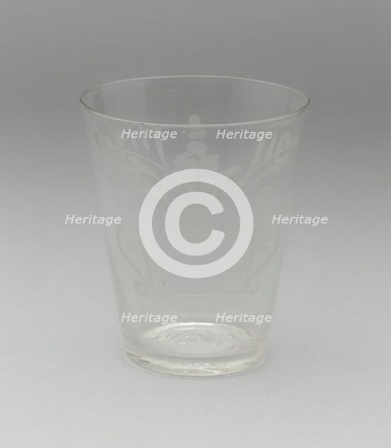 Tumbler, 1764/74. Creator: American Flint Glass Manufactory.