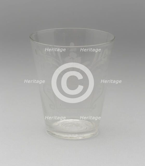 Tumbler, 1764/74. Creator: American Flint Glass Manufactory.