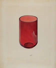 Tumbler (Ruby), c. 1936. Creator: Edward White