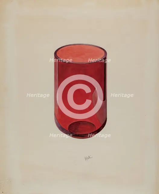 Tumbler (Ruby), c. 1936. Creator: Edward White.