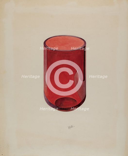 Tumbler (Ruby), c. 1936. Creator: Edward White.