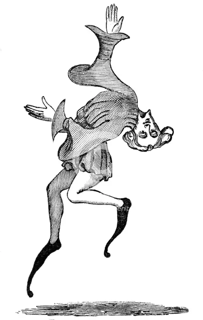 Tumbling, 14th century, (1833). Artist: Unknown