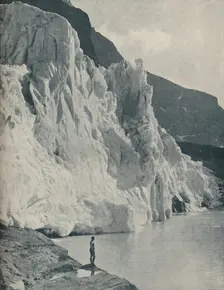 Tumbling Glacier and Berg Lake on Canada's Loftiest Mountain c1935. Artist: Mondiale