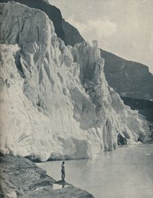 Tumbling Glacier and Berg Lake on Canada's Loftiest Mountain c1935. Artist: Mondiale