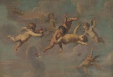 Tumbling Putti with Flowers, c.1650. Creator: Anon