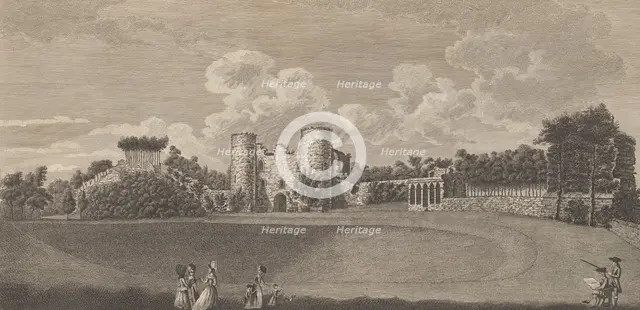 Tunbridge Castle in the County of Kent, from Edward Hasted's, The History and..., 1777-90. Creator: Richard Bernard Godfrey.