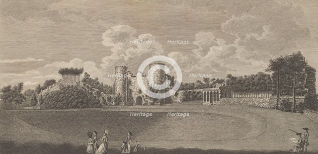 Tunbridge Castle in the County of Kent, from Edward Hasted's, The History and..., 1777-90. Creator: Richard Bernard Godfrey.