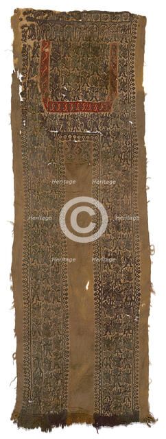 Tunic (Front Panel), Egypt, Arab period (641-969)/Fatimid period (969-1171), 9th/10th century. Creator: Unknown.