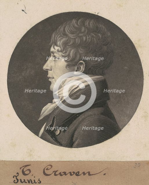Tunis Craven, 1805. Creator: Charles Balthazar Julien Févret de Saint-Mémin.