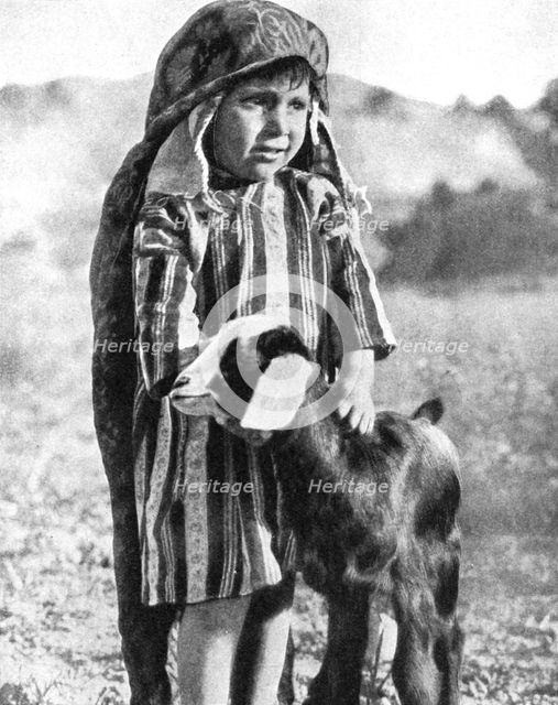 Tunisian boy in the Sahara Desert, 1936.Artist: Ewing Galloway