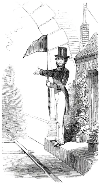 Tunnel signal - "All right", 1844. Creator: Unknown.