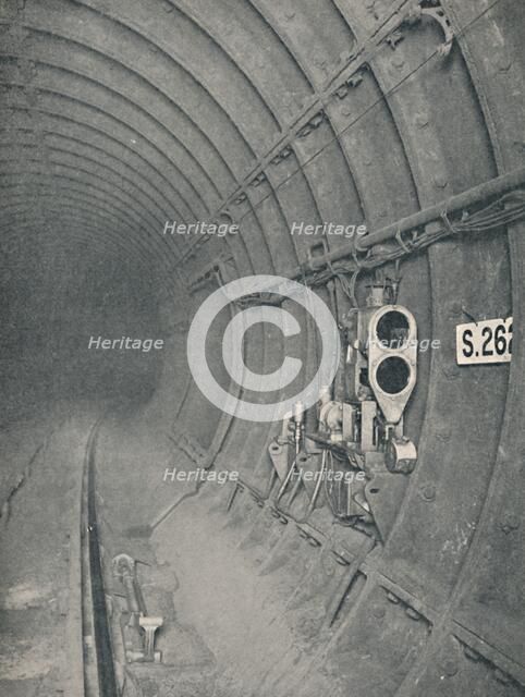 'Tunnel Signal and Automatic Train-Stop. London Underground Railways', 1926. Artist: Unknown.