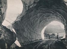 Tunnel through snow, Hauklid Pass 1914. Creator: Unknown
