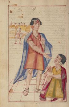 Tupac Inca Yupanqui and a Quipucamayoc, completed in 1616. Creator: Unknown