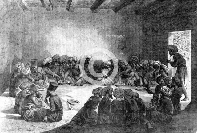 ''Turcomans Dining; Notes on Western Turkistan', 1875. Creator: Unknown.
