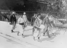 Turcos, wounded at Charleroi, in Paris, 1914. Creator: Bain News Service