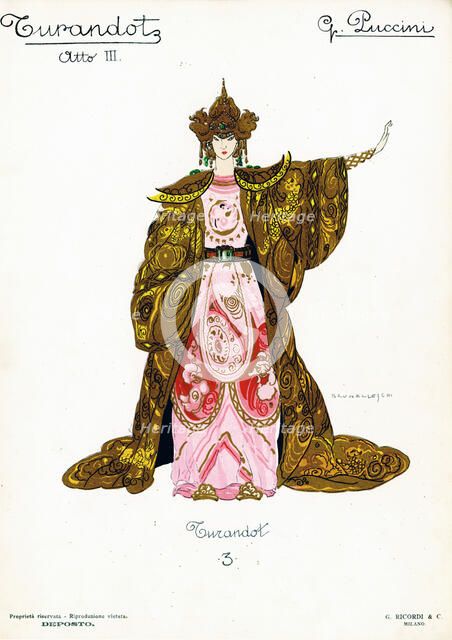 Turandot by Giacomo Puccini, 1926. Creator: Brunelleschi, Umberto (1879-1949).