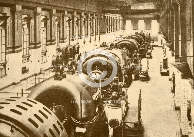 'Turbo-Generators at Neasden Power House, Metropolitan Railway', 1930. Creator: Unknown.