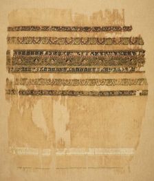 Turban or shawl end with tiraz and gold, 1094. Creator: Unknown