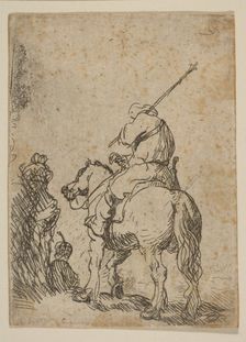 Turbaned Soldier on Horseback, ca. 1629. Creator: Rembrandt Harmensz van Rijn