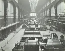 Turbine hall of Greenwich Generating Station, London, 1932