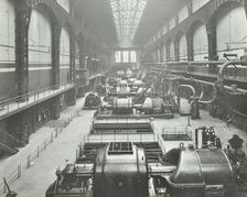 Turbine hall of Greenwich Generating Station, London, 1932