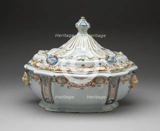 Tureen, Moustiers-Sainte Marie, 18th century. Creator: Moustiers Manufactories.