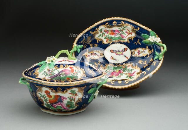 Tureen and Stand, Worcester, c. 1770. Creator: Royal Worcester.