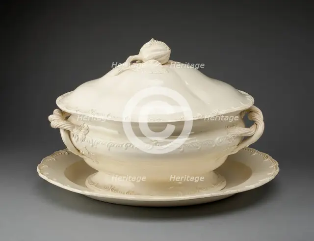 Tureen and Stand, Yorkshire, 1780/90. Creator: Leeds Pottery.