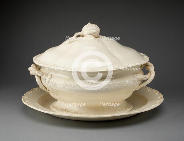 Tureen and Stand, Yorkshire, 1780/90. Creator: Leeds Pottery.