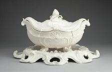 Tureen and Stand, Paris, c. 1750. Creator: Pont-aux-Choux Manufactory