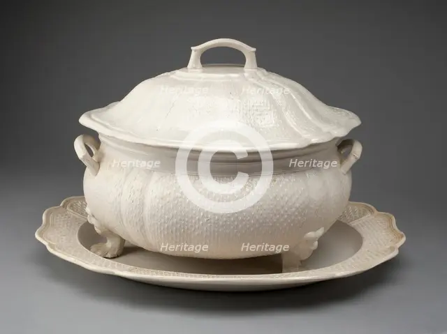 Tureen and Stand, Staffordshire, 1760/69. Creator: Staffordshire Potteries.