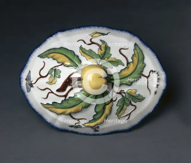 Tureen (cover), c. 1870. Creator: Creil Factory (French); Félix Bracquemond (French, 1833-1914).
