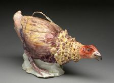 Tureen in the form of a Fighting Cock, Chelsea, c. 1755. Creator: Chelsea Porcelain Manufactory