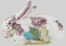 Tureen in the form of a Rabbit, Chelsea, 1755/56. Creator: Chelsea Porcelain Manufactory