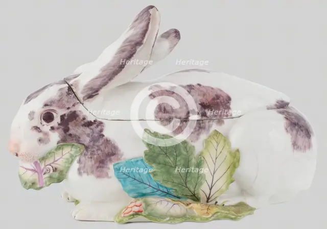 Tureen in the form of a Rabbit, Chelsea, 1755/56. Creator: Chelsea Porcelain Manufactory.