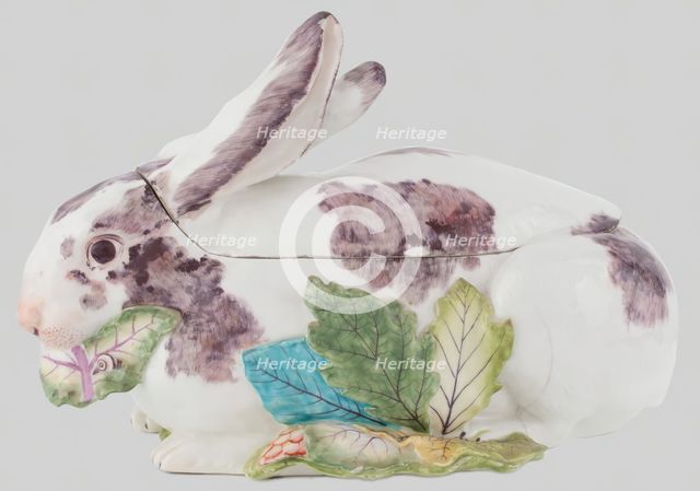 Tureen in the form of a Rabbit, Chelsea, 1755/56. Creator: Chelsea Porcelain Manufactory.
