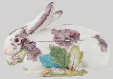Tureen in the form of a Rabbit, Chelsea, 1755/56. Creator: Chelsea Porcelain Manufactory