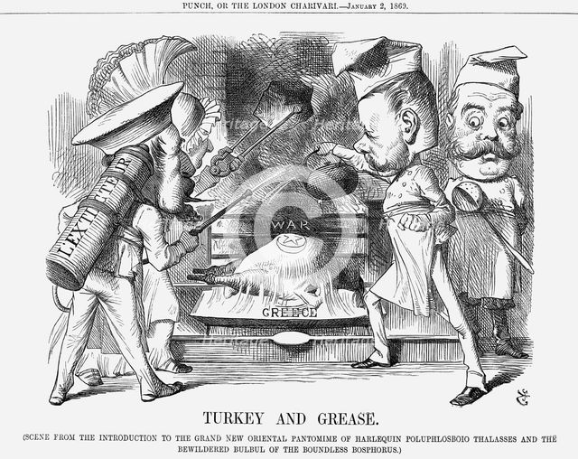 'Turkey and Grease', 1869. Creator: John Tenniel.