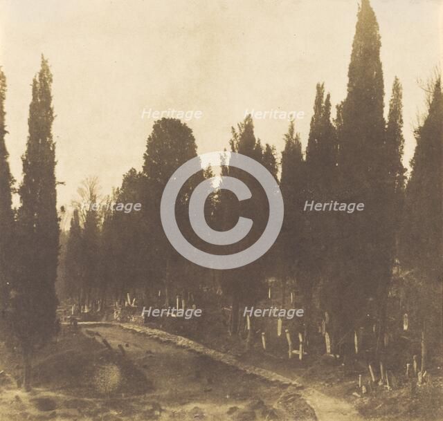 Turkey: Scutari Cemetery, 1852. Creator: Ernest de Caranza.
