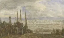 Turkish army in front of Jerusalem, c.1877-c.1932. Creator: Marius Bauer