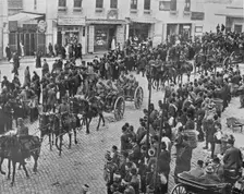 Turkish artillery leaving Constantinople on active service 1915