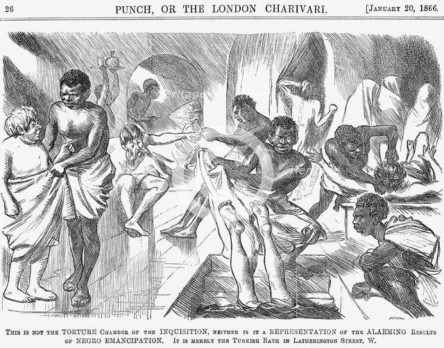 'Turkish Bath in Latherington Street', 1866. Artist: Unknown