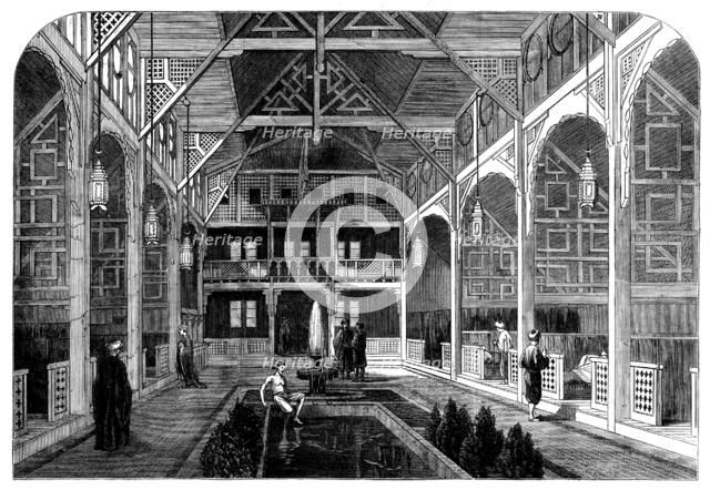 Turkish baths in Jermyn-street: the meshlakh, or cooling-room 1862. Creator: Unknown.