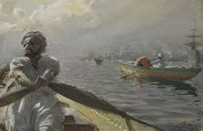 Turkish Boatman in the Constantinople Harbour, 1886. Creator: Anders Leonard Zorn