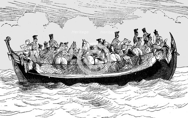 'Turkish Boats used by the English soldiers for Disembarkation at the Crimea; The Exped...', 1854. Creator: Unknown.