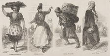 Turkish Cake-Seller; Dancing Dervish; Hamal, or Porter; Black Slave, 19th century. Creator: Unknown